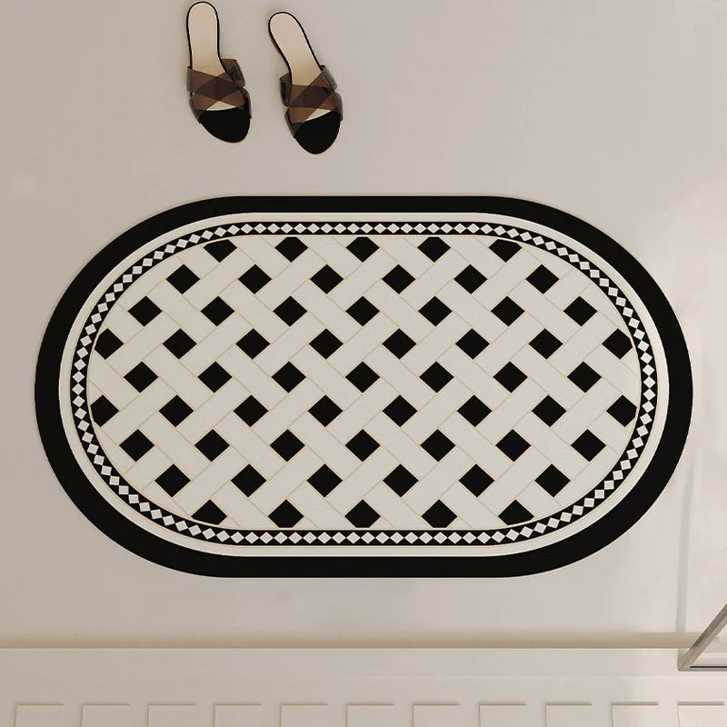 Super Absorbent Bath Mat Rubber Bathroom Rug Non-Slip Entrance Doormat Nappa Skin Floor Mats Toilet Carpet Kitchen Area Rugs