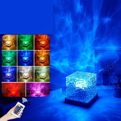 Light Projector Rotating Ocean Wave Projector 16 Colors Changing Remote Control Plug-Play LED Projector Water Wave Lamp