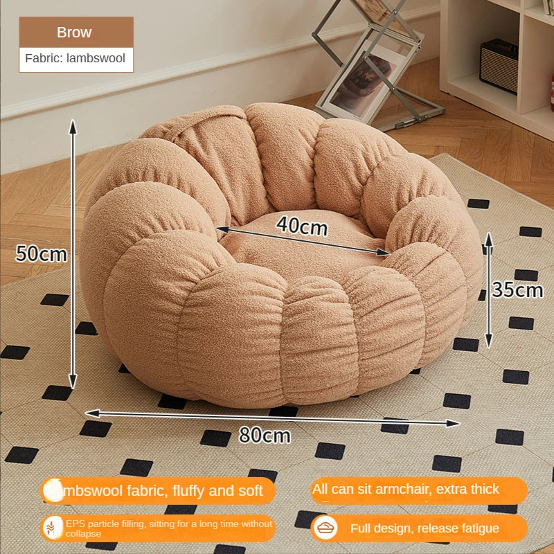 Lazy Sofa Sofa Chair Balcony Leisure Sleep Sofa Living Room Sofas Modern Easy Chair Small Sofa with Stool Bedroom Furniture