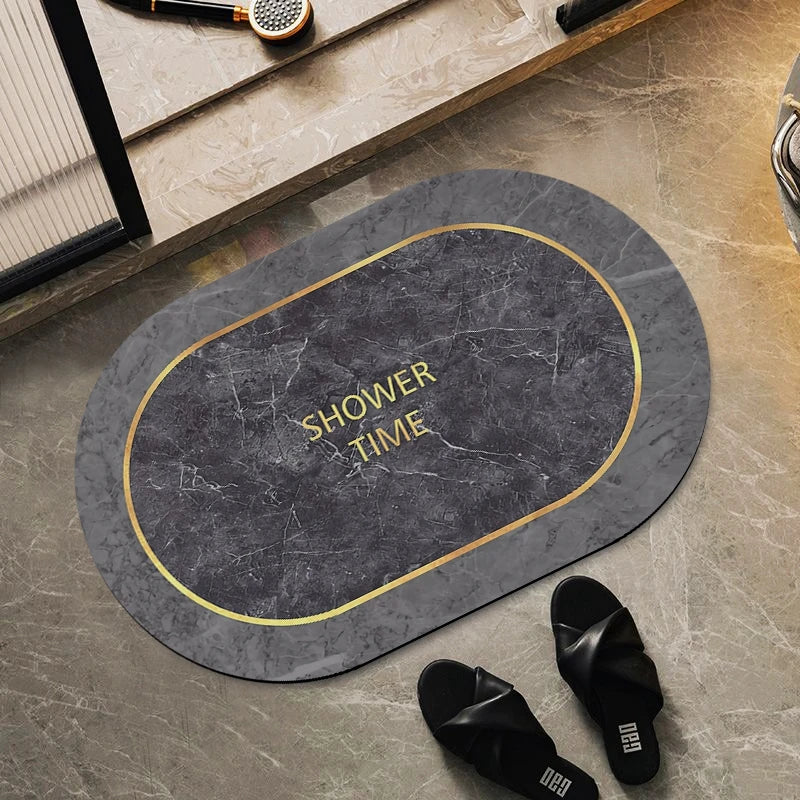 Super Absorbent Bath Mat Rubber Bathroom Rug Non-Slip Entrance Doormat Nappa Skin Floor Mats Toilet Carpet Kitchen Area Rugs