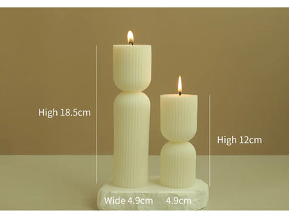 Nordic Large Home Decorative Candles Geometric Art Swirl Scented Candles Room Decors White Aesthetic Luxury Decoration Candle