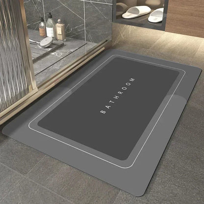 Super Absorbent Bath Mat Rubber Bathroom Rug Non-Slip Entrance Doormat Nappa Skin Floor Mats Toilet Carpet Kitchen Area Rugs